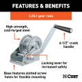CURT - CURT Hand Crank Winch (900 lbs, 6-1/2" Handle) - Image 3