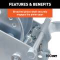 CURT - CURT Hand Crank Winch with 20' Strap (1,400 lbs, 7-1/2" Handle) - Image 5