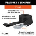 CURT - CURT 20' Winch Strap with Snap Hook (1,100 lbs.) - Image 3