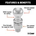 CURT - CURT 2-5/16" Trailer Ball (1-1/4" x 2-3/4" Shank, 20,000 lbs., Chrome) - Image 3