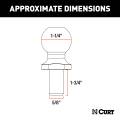 CURT - CURT Replacement 1-1/4" Sway Control Ball (5/8" x 1-3/4" Shank, Packaged) - Image 3