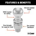 CURT - CURT 50mm Trailer Ball (3/4" x 50mm Shank, 1,600 kg., Chrome) - Image 3