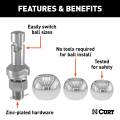 CURT - CURT Switch Ball Trailer Ball Set (1-7/8", 2" & 2-5/16" Balls, 1" x 2-1/4" Shank) - Image 3
