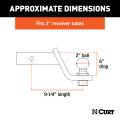CURT - CURT Loaded Ball Mount with 2" Ball (2" Shank, 7,500 lbs., 6" Drop) - Image 2