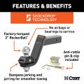 CURT - CURT RockerBall Cushion Hitch with 2" Ball (2" Shank, 7,500 lbs., 5" Drop) - Image 3