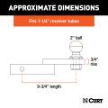 CURT - CURT Towing Starter Kit with 2" Ball (1-1/4" Shank, 3,500 lbs, 3/4" Rise) - Image 2