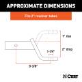 CURT - CURT Class 4 Ball Mount (2" Shank, 10,000 lbs., 2" Drop, 9-3/8" Long) - Image 3