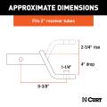 CURT - CURT Class 4 Ball Mount (2" Shank, 10,000 lbs., 4" Drop, 9-3/8" Long) - Image 3