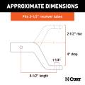 CURT - CURT Commercial Duty Forged Ball Mount (2-1/2" Shank, 20,000 lbs., 4" Drop) - Image 3