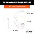 CURT - CURT Commercial Duty Forged Ball Mount (2-1/2" Shank, 20,000 lbs., 6" Drop) - Image 3