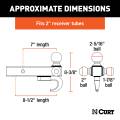 CURT - CURT Multi-Ball Mount with Hook (2" Solid Shank, 1-7/8", 2" & 2-5/16" Chrome Balls) - Image 2