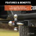 CURT - CURT Multi-Ball Mount with Hook (2" Solid Shank, 1-7/8", 2" & 2-5/16" Chrome Balls) - Image 4