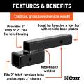 CURT - CURT Receiver Hitch Adapter (2" Shank, 2" Drop, 7,500 lbs.) - Image 3