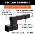 CURT - CURT Receiver Hitch Adapter (2" Shank, 4" Drop, 7,500 lbs.) - Image 3