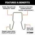 CURT - CURT Trailer Safety Chain Holder Bracket (2" Shank) - Image 3