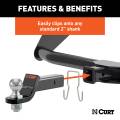 CURT - CURT Trailer Safety Chain Holder Bracket (2" Shank) - Image 4