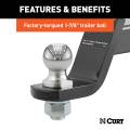 CURT - CURT Loaded Ball Mount with 1-7/8" Ball, Imported (2" Shank, 3,500 lbs., 4" Drop) - Image 5
