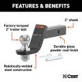 CURT - CURT Loaded Ball Mount with 2" Ball, Imported (2" Shank, 7,500 lbs., 4" Drop) - Image 3