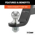 CURT - CURT Loaded Ball Mount with 2" Ball, Imported (2" Shank, 7,500 lbs., 4" Drop) - Image 5
