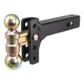 CURT - CURT Slim Adjustable Channel Mount with Dual Ball (2" Shank, 10K, 3-3/4" Drop) - Image 1