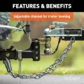 CURT - CURT Slim Adjustable Channel Mount with Dual Ball (2" Shank, 10K, 3-3/4" Drop) - Image 4