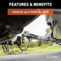 CURT - CURT Slim Adjustable Channel Mount with Dual Ball (2" Shank, 10K, 3-3/4" Drop) - Image 5