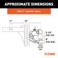 CURT - CURT Adjustable Channel Mount with 2-5/16" Ball & Pintle (2" Shank, 13,000 lbs.) - Image 2