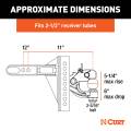 CURT - CURT Adjustable Channel Mount with 2-5/16" Ball & Pintle (2-1/2" Shank, 20,000 lbs.) - Image 2
