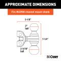CURT - CURT Replacement Dual-Ball for Adjustable Channel Mount (Fits 45900, 45926) - Image 2