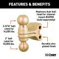 CURT - CURT Replacement Dual-Ball for Adjustable Channel Mount (Fits 45900, 45926) - Image 3