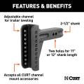 CURT - CURT Replacement 2-1/2" Channel Mount Shank (Fits #45902 or #45908, 20,000 lbs.) - Image 3