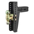 CURT - CURT Adjustable Channel Mount with Dual Ball (3" Shank, 21,000 lbs., 10-5/8" Drop) - Image 1