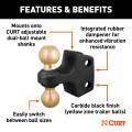 CURT - CURT HD Dual Ball Attachment for Weight Distribution Shank - Image 3