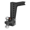 CURT - CURT Deep-Drop Adjustable Trailer Hitch Ball Mount with Dual Ball, 2" Shank, 15K - Image 1