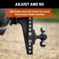 CURT - CURT Deep-Drop Adjustable Trailer Hitch Ball Mount with Dual Ball, 2" Shank, 15K - Image 4