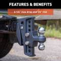 CURT - CURT Rebellion XD Adjustable Cushion Hitch (2" Shank, 2", 2-5/16" Balls, 15K) - Image 10