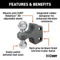 CURT - CURT Replacement Rebellion XD Dual Ball, 2" & 2-5/16", Up to 15K - Image 3