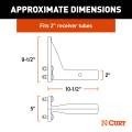 CURT - CURT SecureLatch Adjustable Pintle Mount (2" Shank, 20,000 lbs.) - Image 2