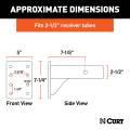 CURT - CURT Adjustable Pintle Mount (2-1/2" Shank, 20,000 lbs., 7-1/4" High, 10-3/4" Long) - Image 2
