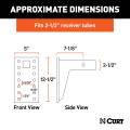 CURT - CURT Adjustable Pintle Mount (2-1/2" Shank, 20,000 lbs., 12-1/2" High, 10-3/4" Long) - Image 2