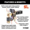 CURT - CURT SecureLatch Receiver-Mount Ball & Pintle Hitch (2" Shank, 2" Ball, 14K) - Image 3