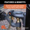 CURT - CURT SecureLatch Receiver-Mount Ball & Pintle Hitch (2" Shank, 2" Ball, 14K) - Image 4