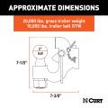 CURT - CURT SecureLatch Ball & Pintle Hitch (2" Ball, 20,000 lbs.) - Image 2