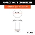 CURT - CURT Replacement SecureLatch 2-5/16" Pintle Ball (14,000 lbs, 1-1/4" Shank) - Image 2