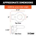 CURT - CURT SecureLatch Channel-Style Lunette Ring (40,000 lbs., 3" ID) - Image 2