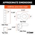 CURT - CURT SecureLatch Lunette Ring & Channel (40,000 lbs, 3" ID, 11-3/4" Channel Height) - Image 2