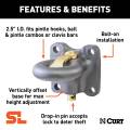 CURT - CURT SecureLatch Flush-Mount Lunette Ring (60,000 lbs, 2-1/2" ID) - Image 3