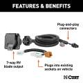 CURT - CURT Custom Wiring Connector, 7-Way RV Blade, Select Nissan and Suzuki - Image 3