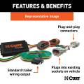 CURT - CURT Custom Wiring Harness, 4-Way Flat Output, Select Lexus ES300h, ES350 - Image 3
