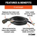 CURT - CURT Replacement 7-Way RV Blade with 8' Wires (Trailer Side) - Image 4